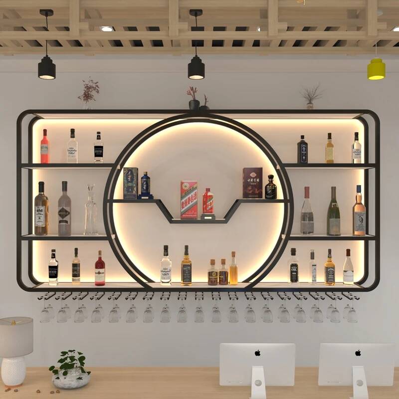 Home Bar Shelves - Wijn Nachtclub Vitrinekast Planken Ruimtebesparend Hoge