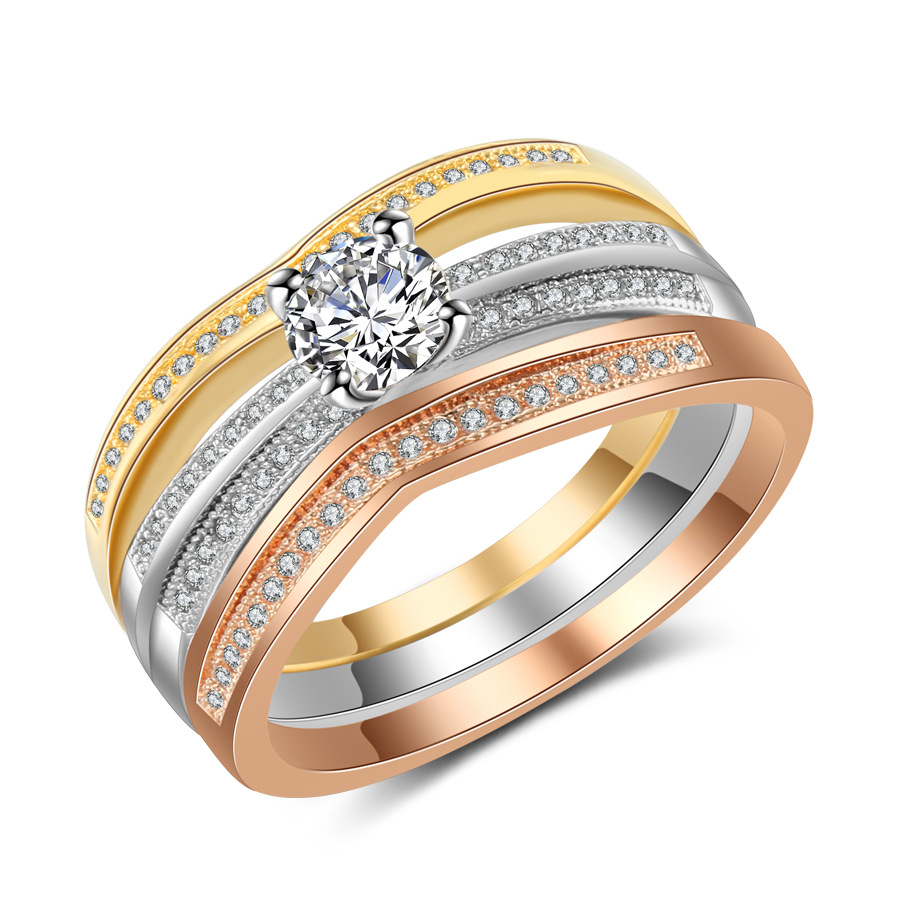 Bar Cart Gold - 18K Multi Gouden Ring 3Pc Set