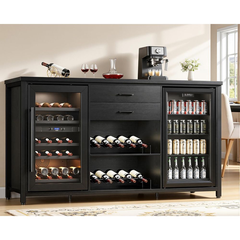 Home Bar And Cabinet - Grote Coee Bar-kast met 2 opbergruimtes,