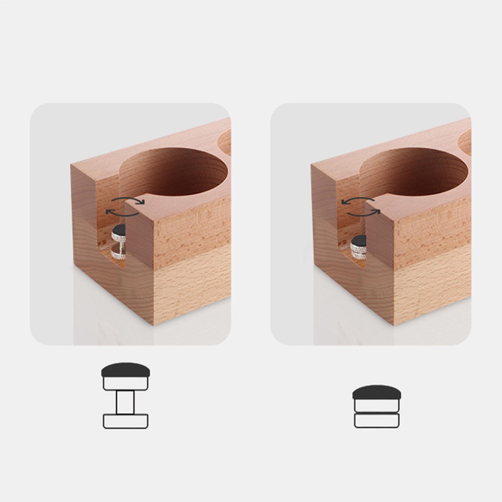 Home Bar And Counter - Espresso Tampstation 58mm Hout Natuurlijk Multifunctionele