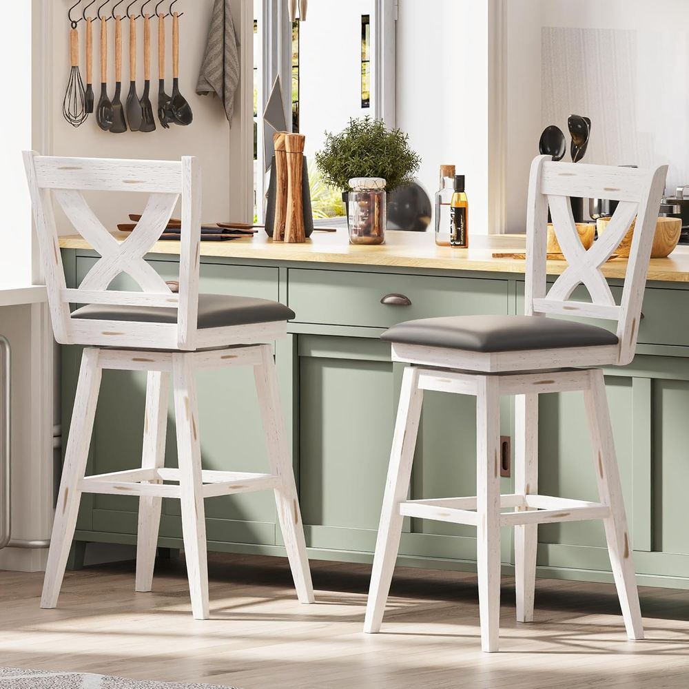 Home Bar Stools - Draaibare barkrukken set van 2, 29