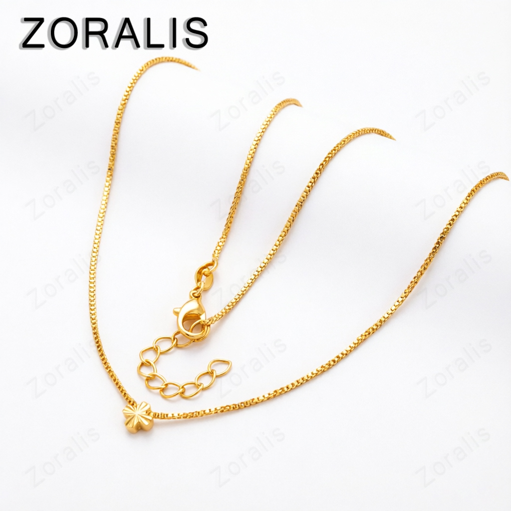 Bar Cart Gold - 18K gouden kleine kruishanger ketting voor