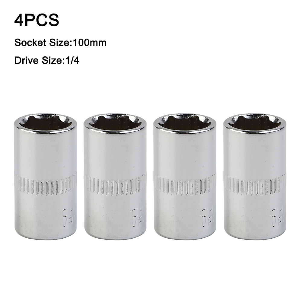 Home Bar Supplies - 4 Stuks Socket Chroomvanadiumstaal 1/4 Inch
