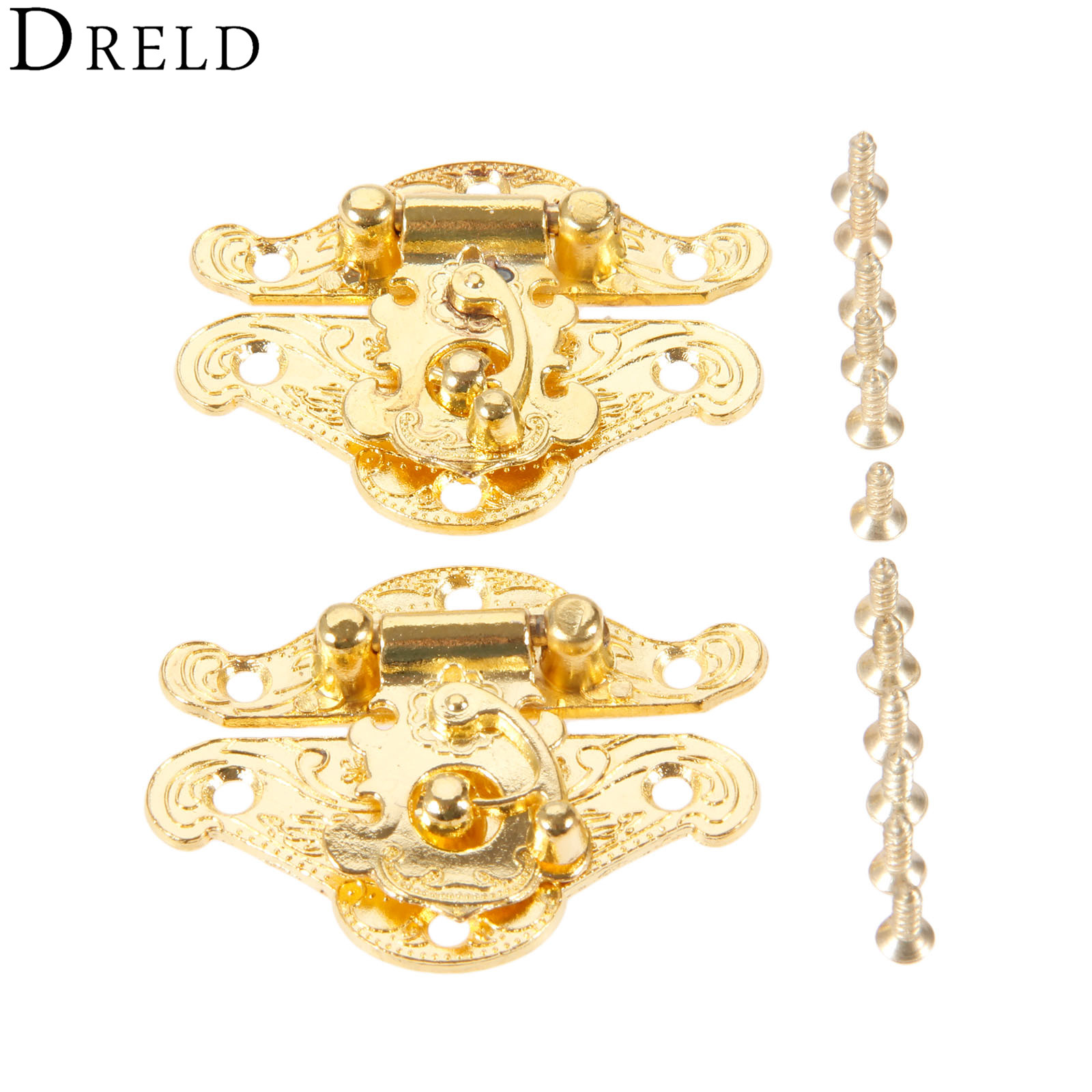 Bar Cart Gold - Dreld 2Pcs Antieke Gold Box Klink