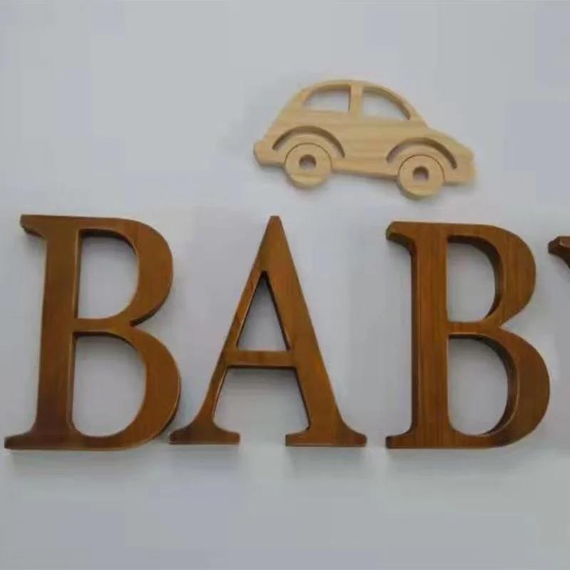 Home Bar Word - Retro houten gepersonaliseerde houten naamplaten Woordletters/nummers