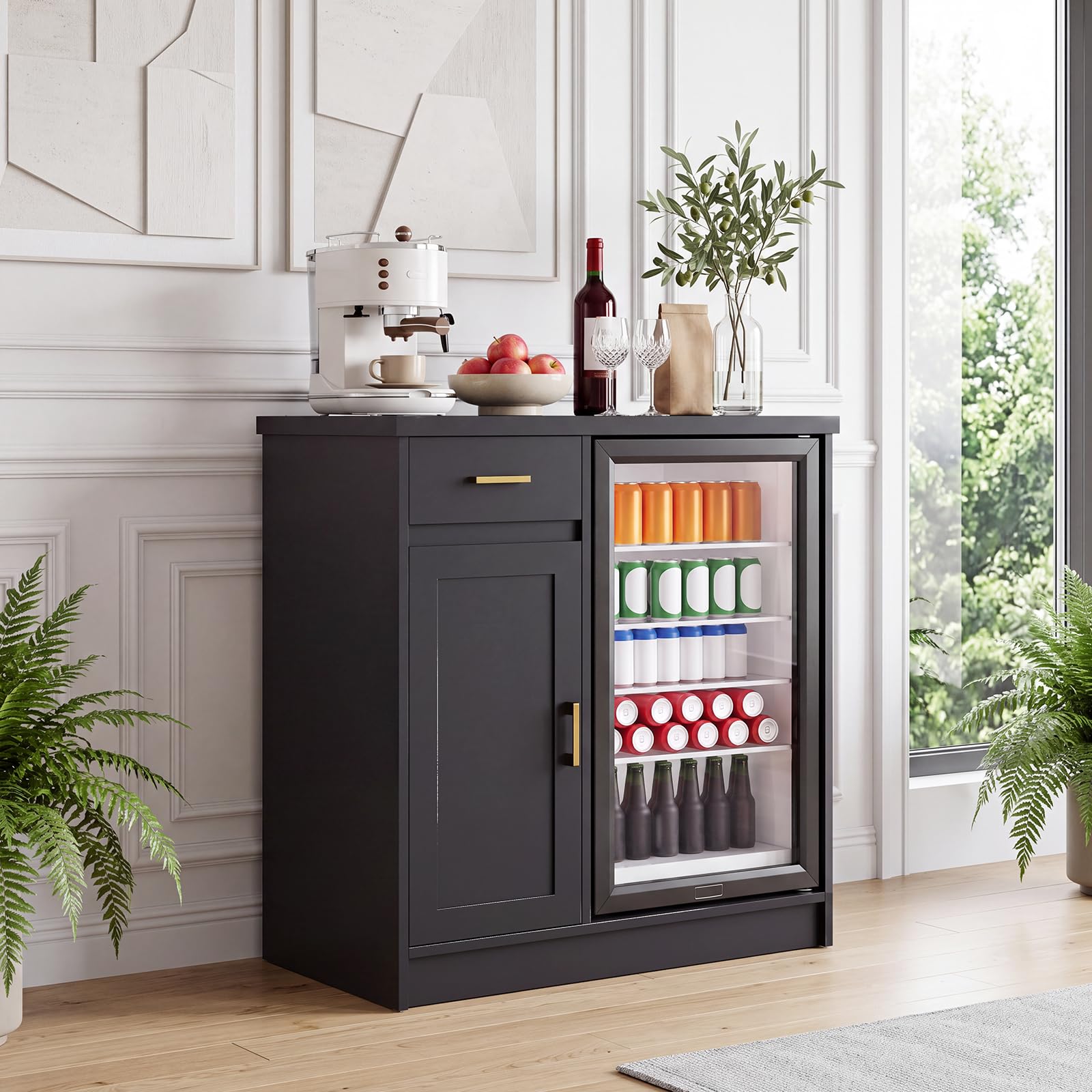 Home Bar And Cabinet - 42 inch Farmhouse Wijnbar Kast voor