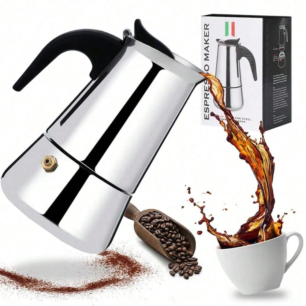 Home Barista - 12Cup Koffiezetapparaat Rvs Espresso Maker 600ML