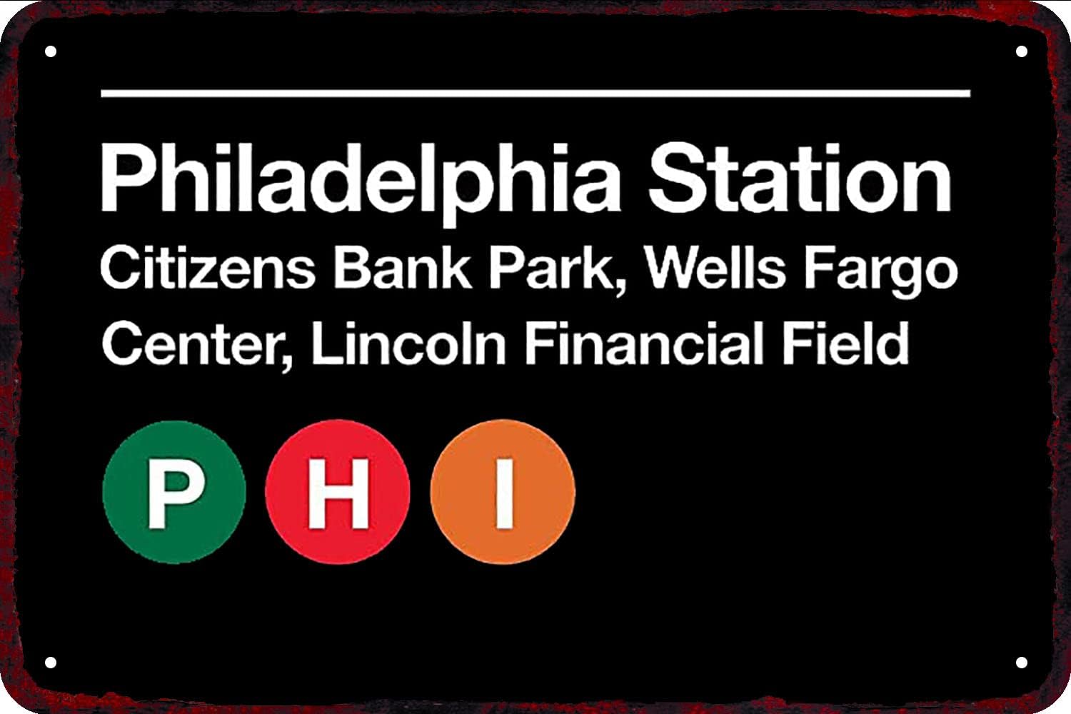 Home Bar Word - Philadelphia Pro Sports Venue Vintage Metalen