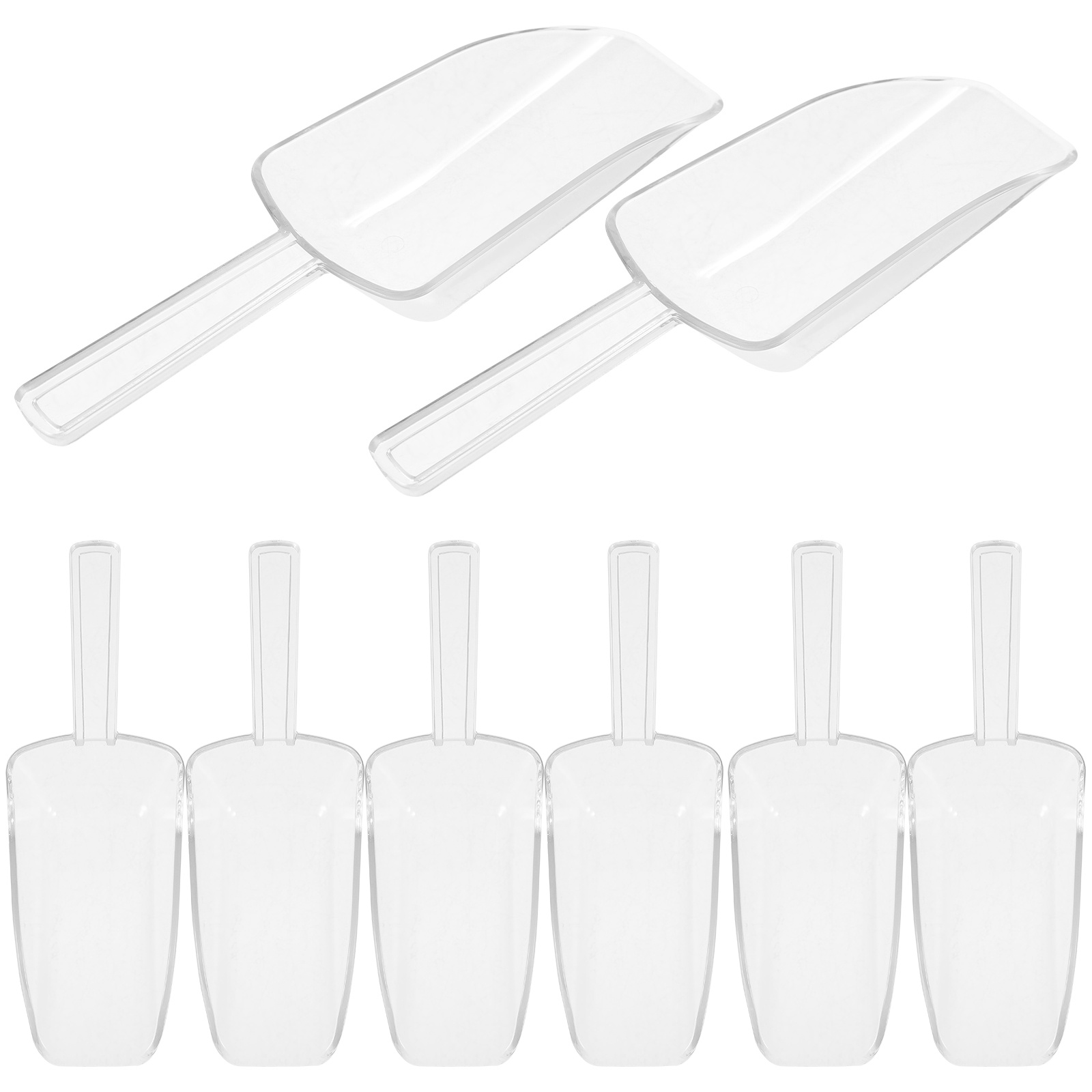 Ice Pick Pick - 8 stuks voedselschep mini doorzichtig plastic