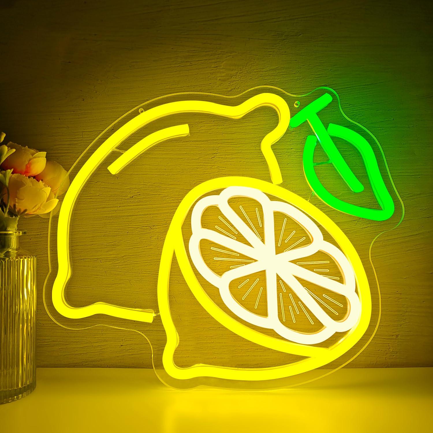 Home Bar Signs - Citroen Neon Lichtreclame Dimbare LED Verlichte