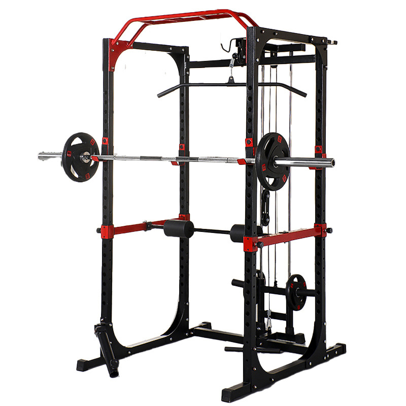 Home Bar And Gym - Commercial Power Cage Squat Rack Multi-Grip