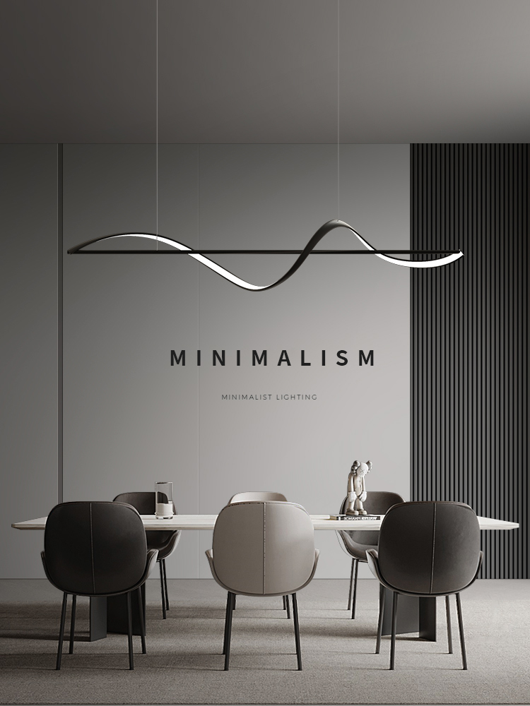 Home Bar Word - Moderne Minimalisme Curve Led Hanglampen Één