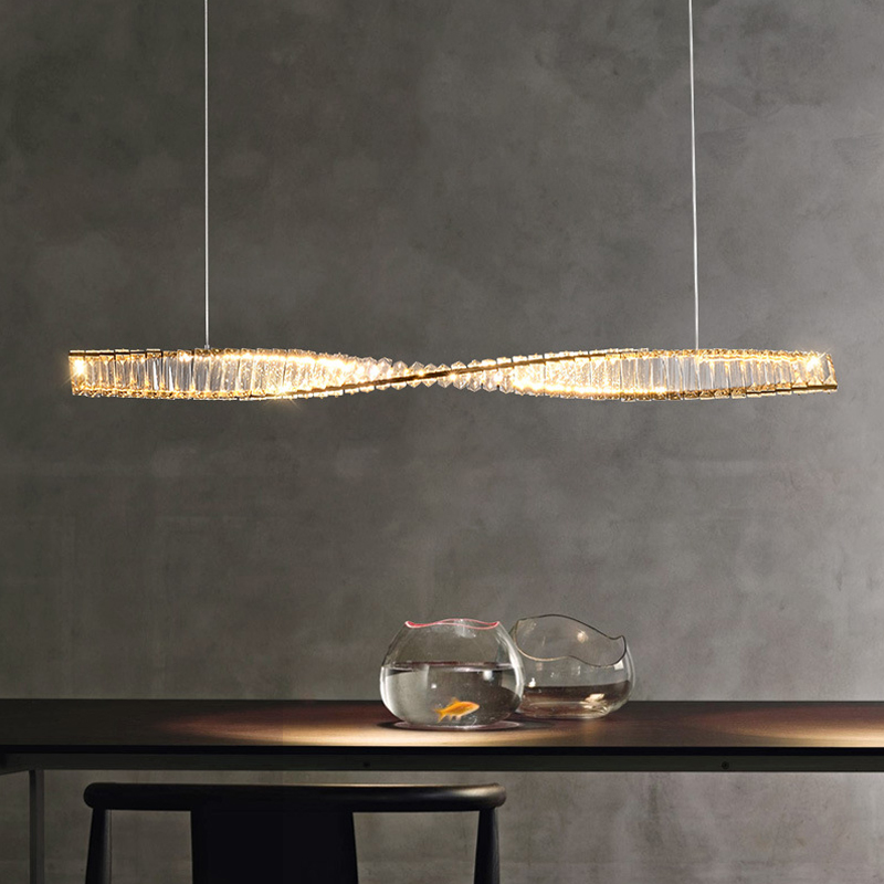 Home Bar Word - Luxe Led Lange Strook Kristallen Kroonluchters