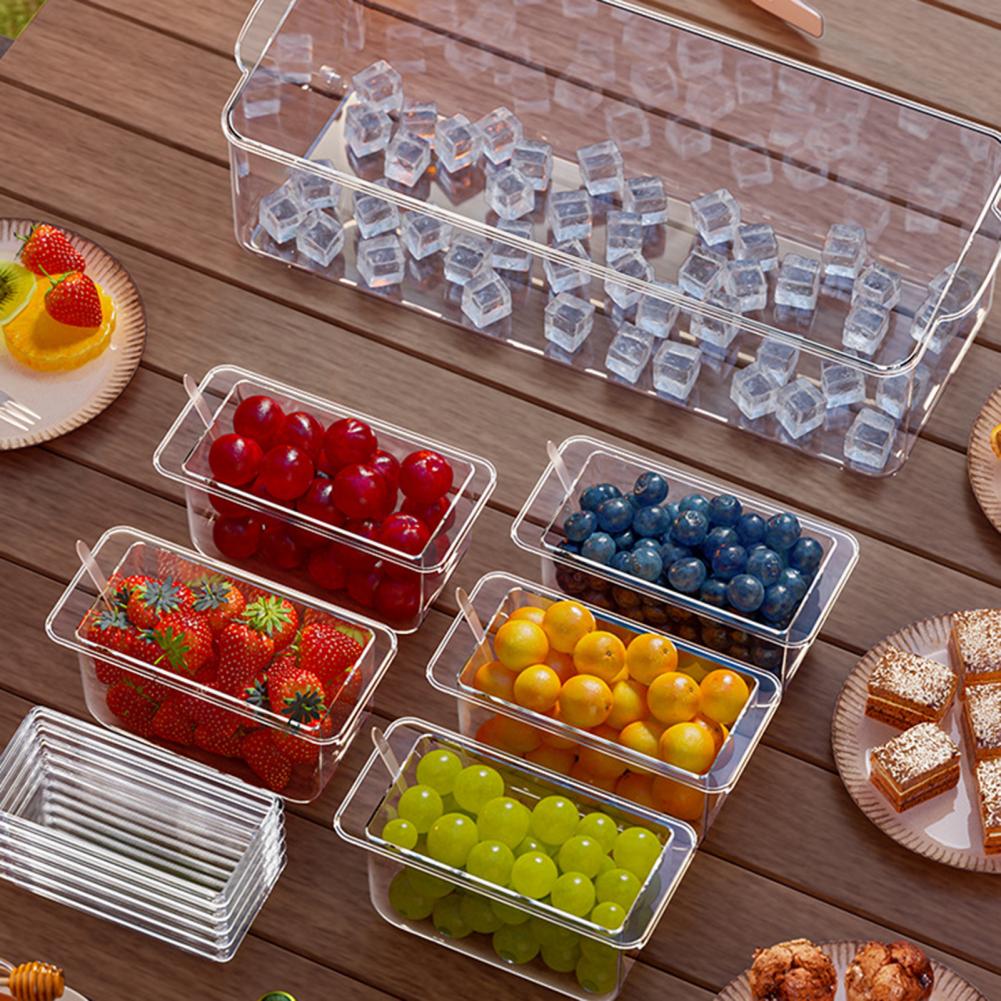 Garnish Tray Set - Taco Bar Serveerset voor feestjes, ijsgekoelde