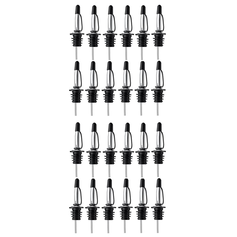 Speed Pourer Cap - 75STO-24 Pack roestvrijstalen snelgieters met taps