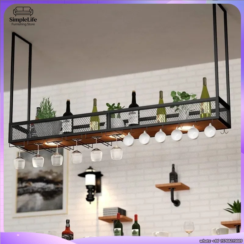 Home Bar Shelves - Open wijnrek barkast met planken, gekoelde