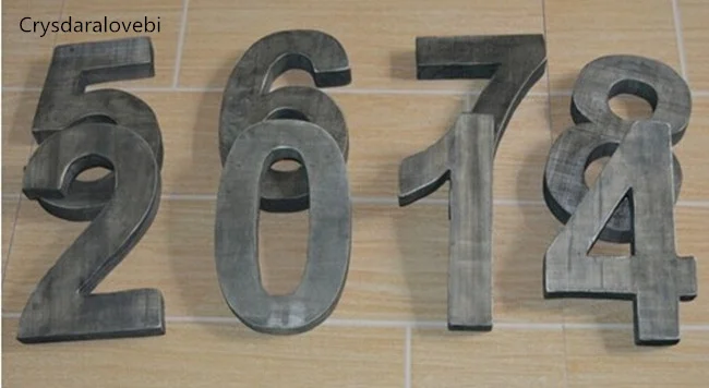 Home Bar Word - 1-9 Nummer Retro Hout Gepersonaliseerde Houten