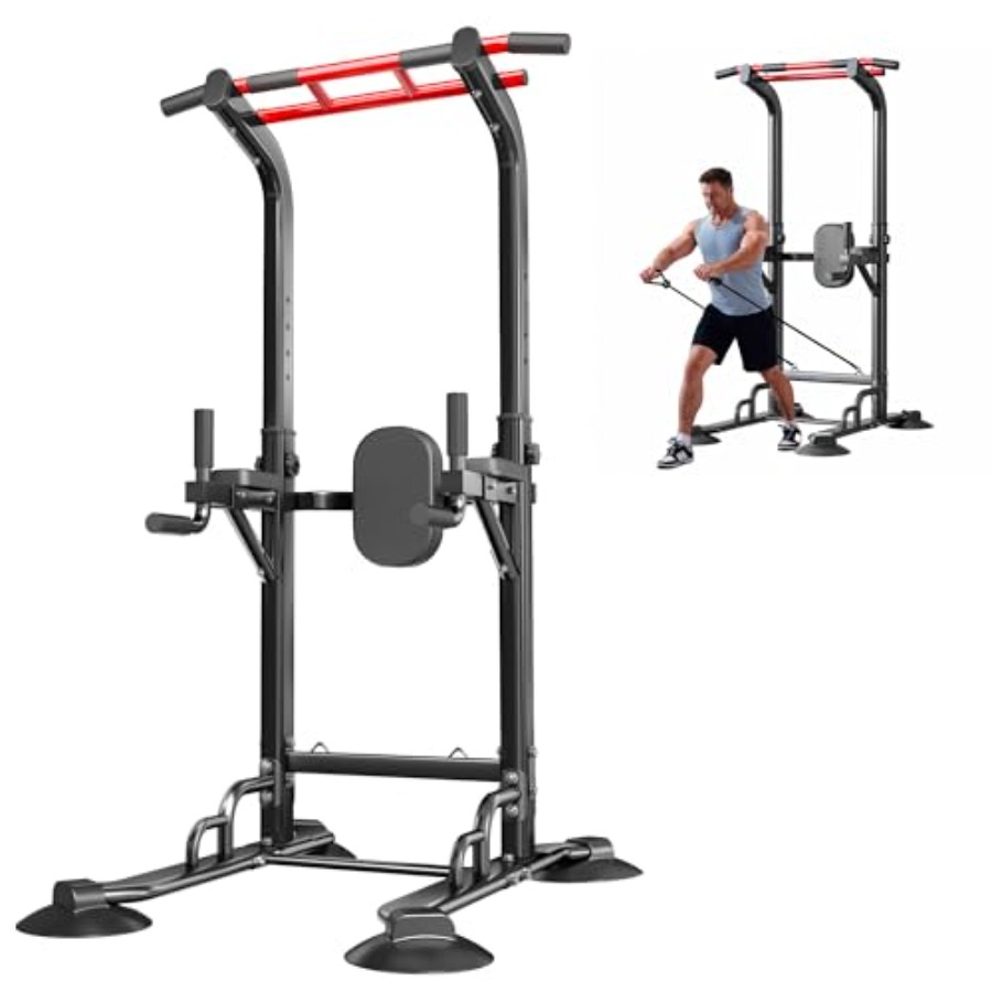 Home Bar And Gym - Homegym pull-up bar station: zwart stalen,