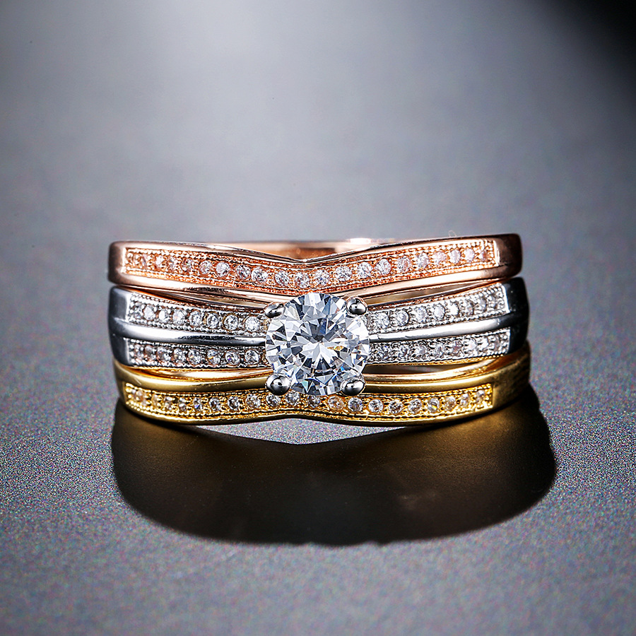 18K Multi Gouden Ring 3Pc Set  - Bar Cart Gold recensie en prijs
