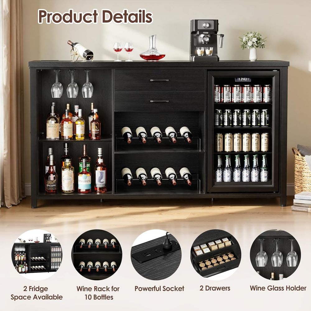 Grote Coee Bar-kast met 2 opbe - Home Bar And Cabinet recensie en prijs