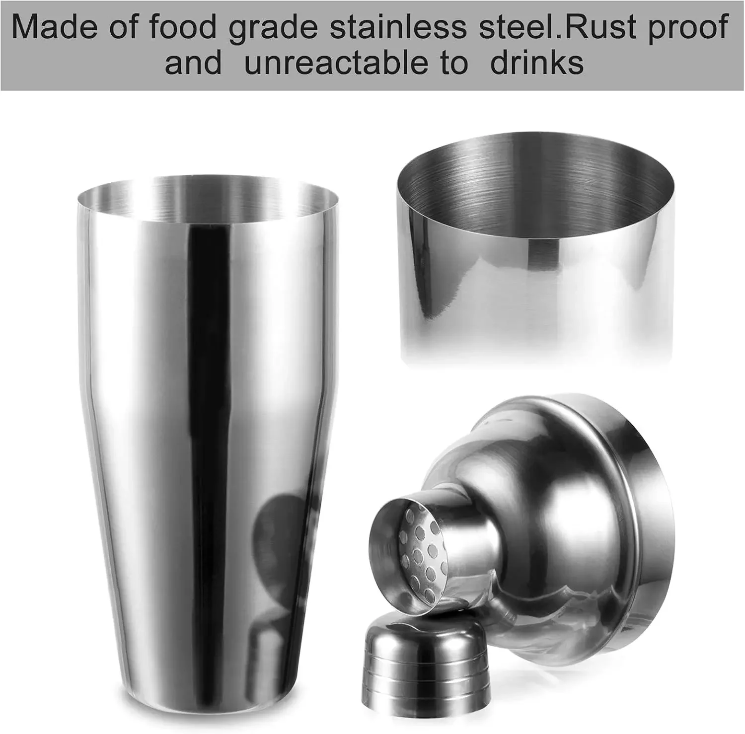 3/6 stuks Cocktail Shaker RVS  - Boston Shaker Set recensie en prijs