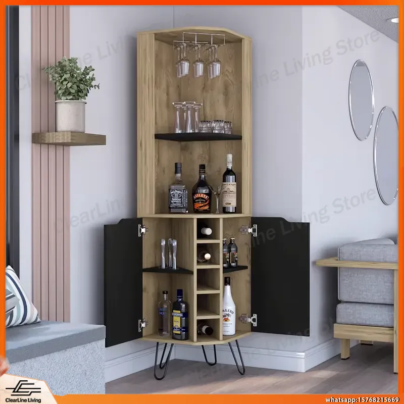 Hoekbar kast met 6 ingebouwde  - Home Bar Shelves recensie en prijs