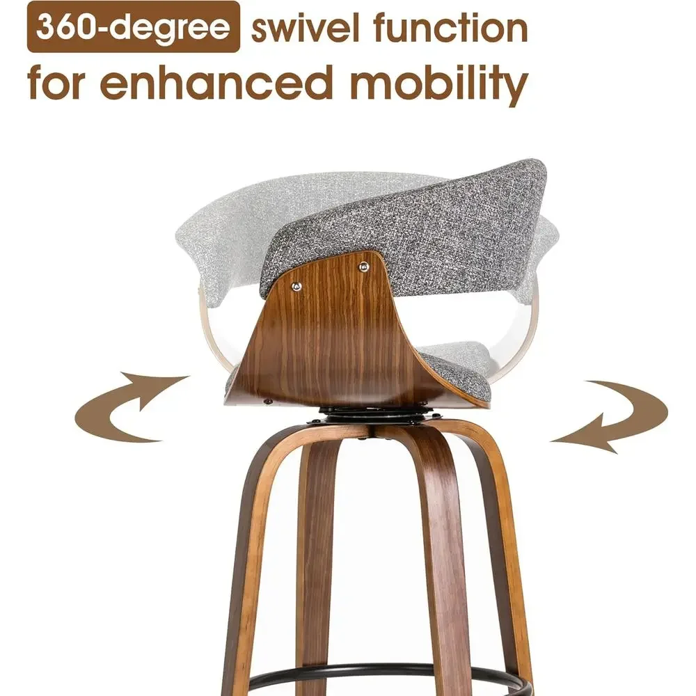 Set van 2 grijze stoffen draai - Home Bar Stools recensie en prijs