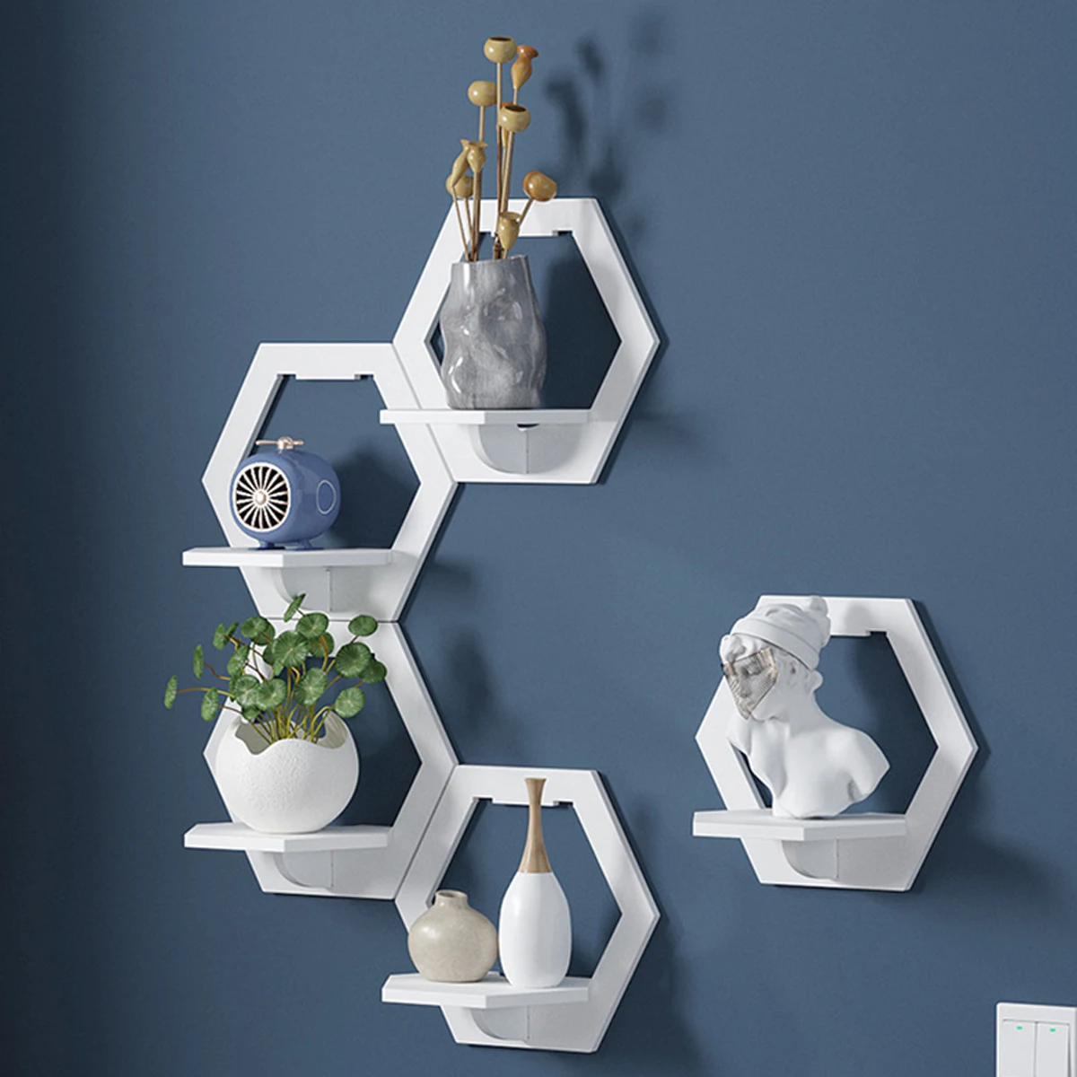 3 stuks zeshoek wandplank punc - Home Bar Shelves recensie en prijs