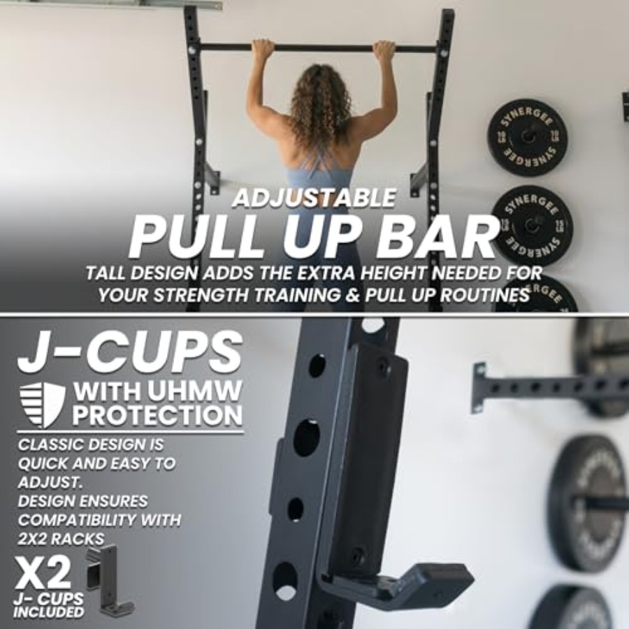 Wandgemonteerde squat rack voo - Home Bar And Gym recensie en prijs