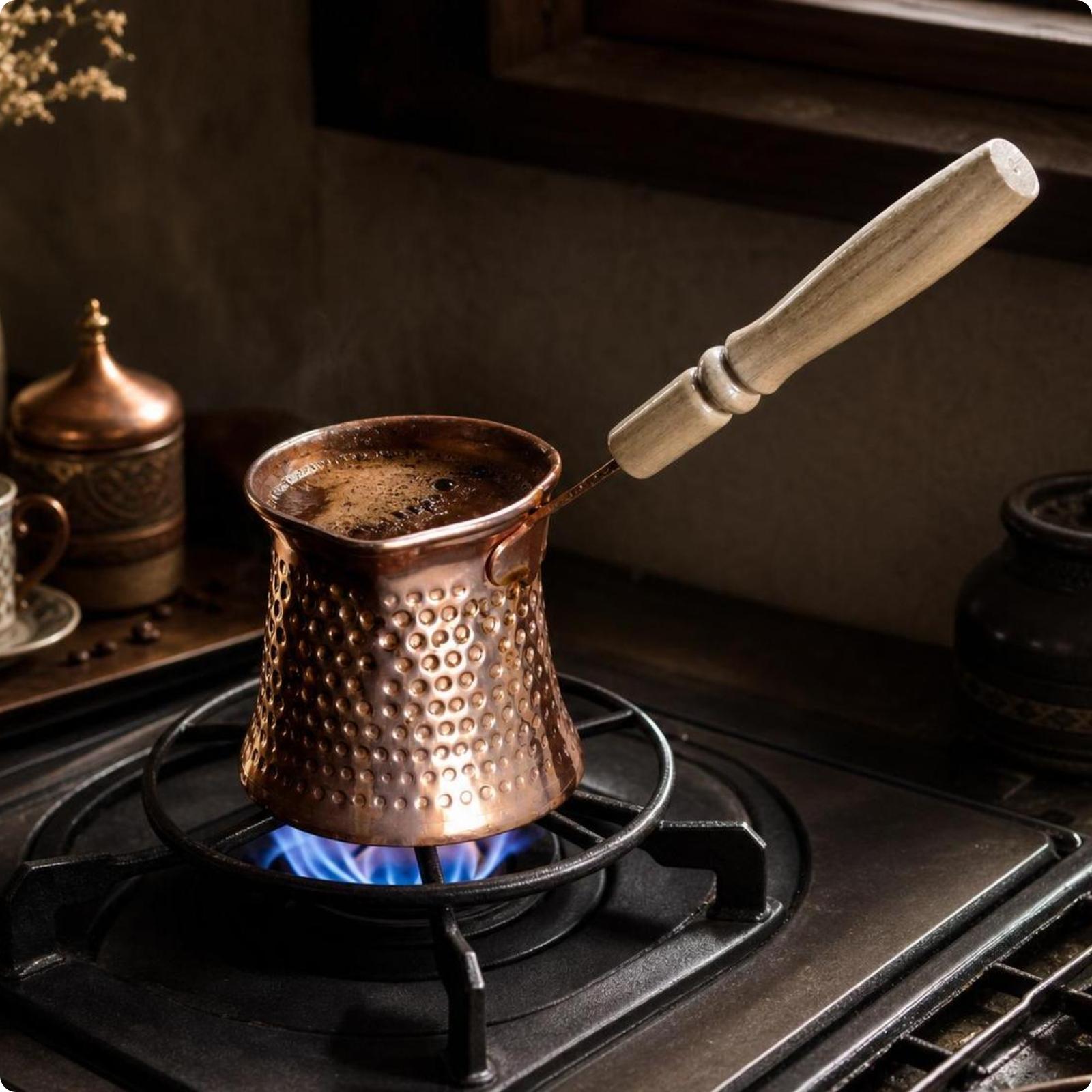 Turkse koffiepot, gehamerde Ib - Home Barista recensie en prijs