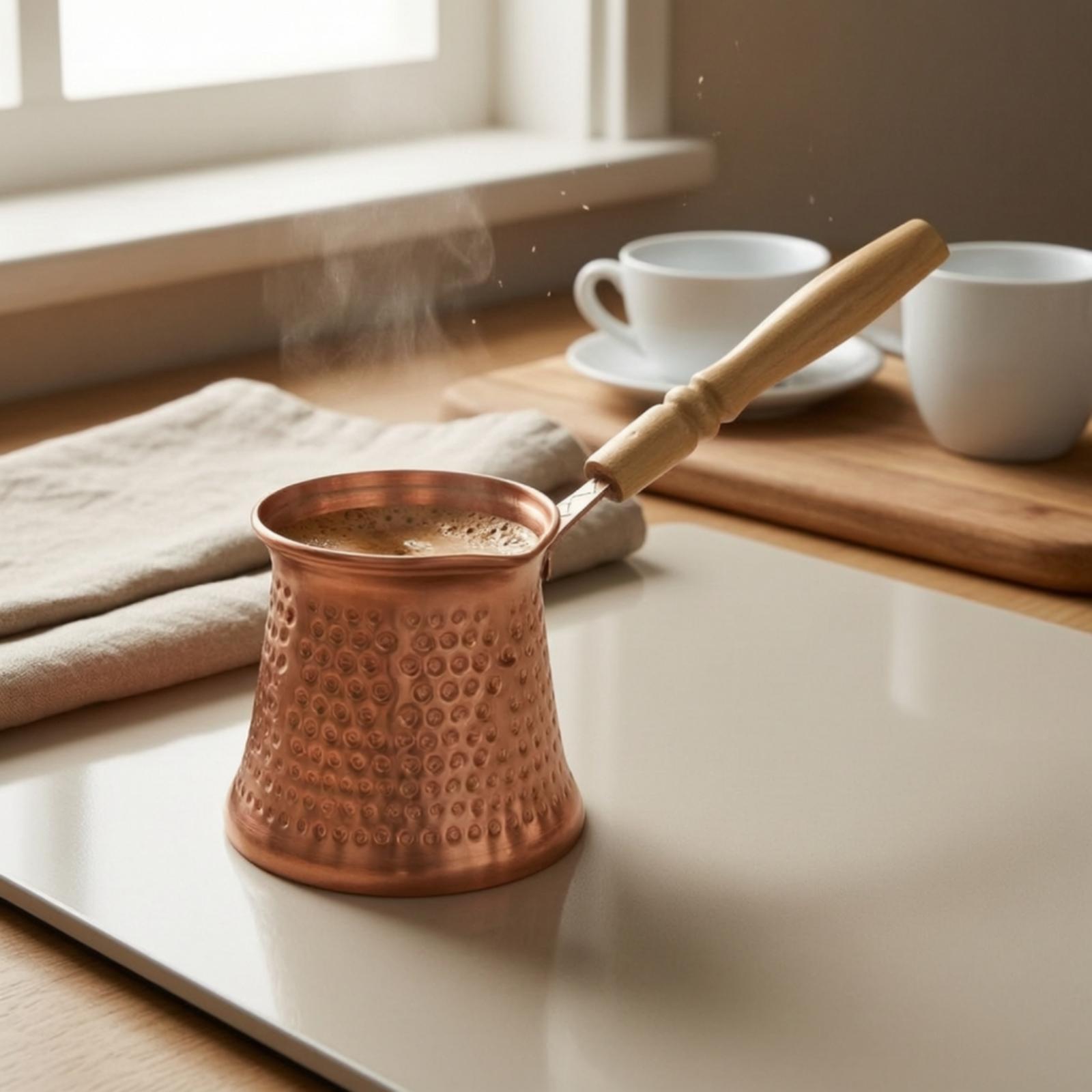Turkse koffiepot, gehamerde Ib - Home Barista recensie en prijs