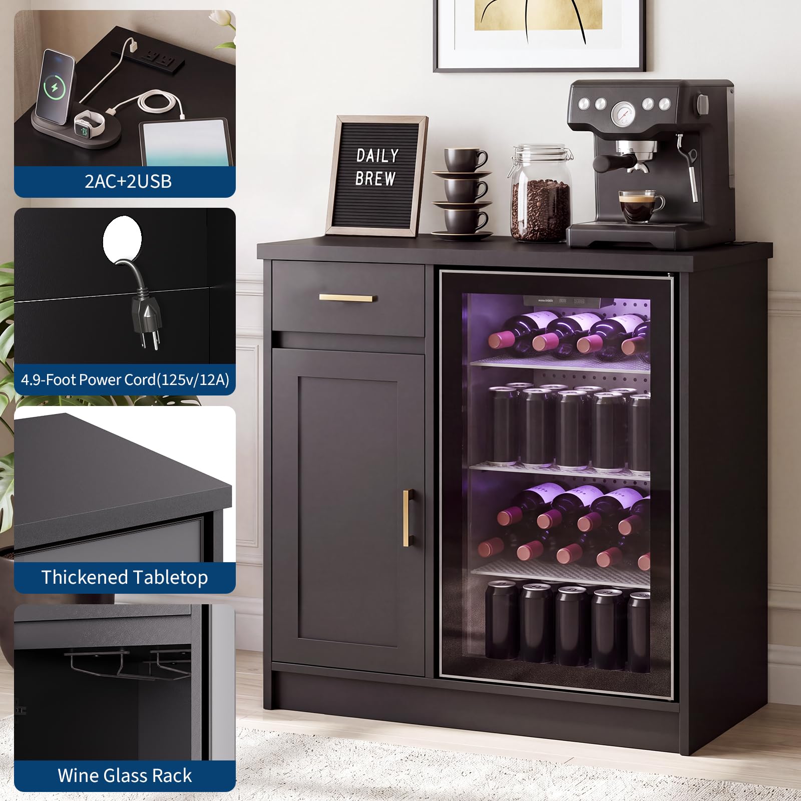 42 inch Farmhouse Wijnbar Kast - Home Bar And Cabinet recensie en prijs
