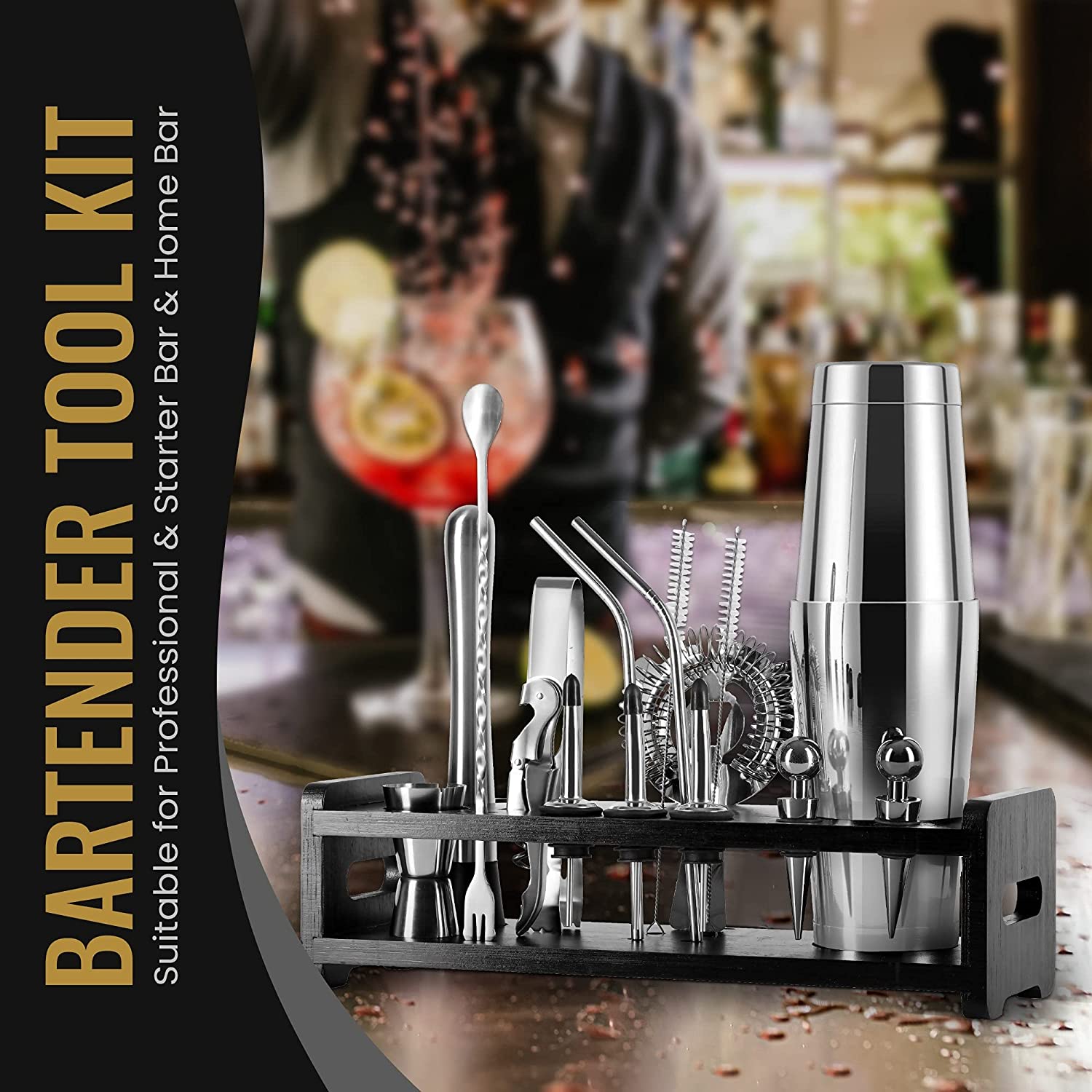stllCocktail Shaker Set 18-del - Boston Shaker Set recensie en prijs