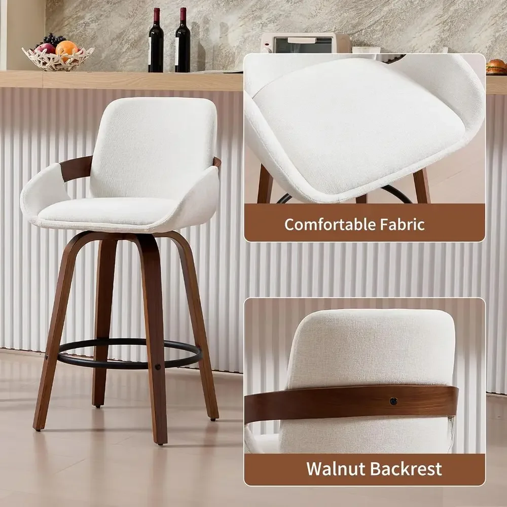 Beige stoffen draaibare barkru - Home Bar Stools recensie en prijs