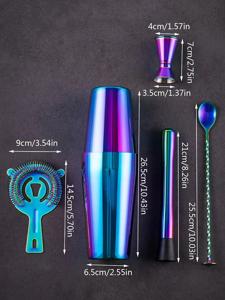 5/7 Stuks Regenboog Cocktail S - Boston Shaker Set recensie en prijs