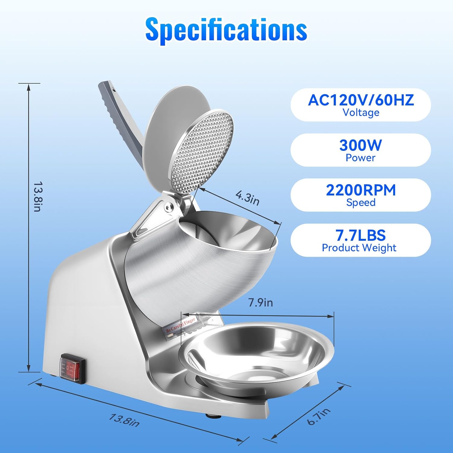 186lbs/h Dual Blade Ice Shaver - Ice Pick Pick recensie en prijs