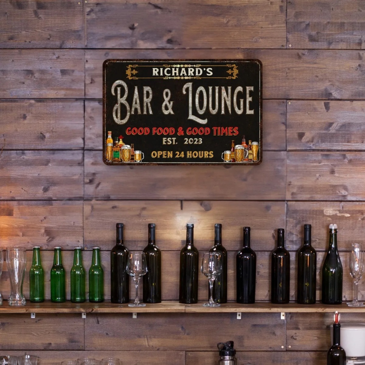 Aangepaste bar- en loungeteken - Home Bar Signs recensie en prijs