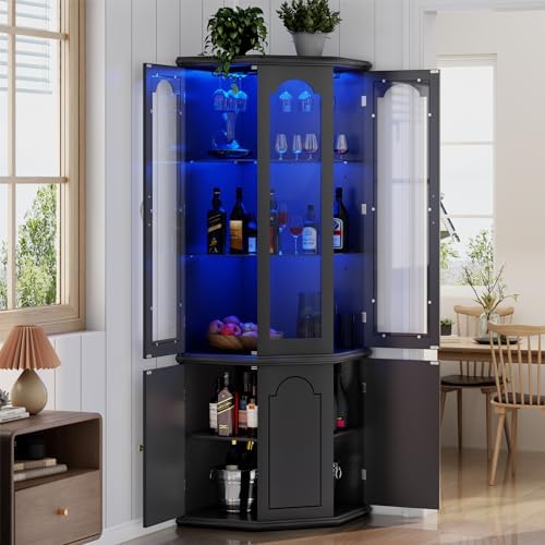 Hoekbar-kast met LED-verlichti - Home Bar And Cabinet recensie en prijs