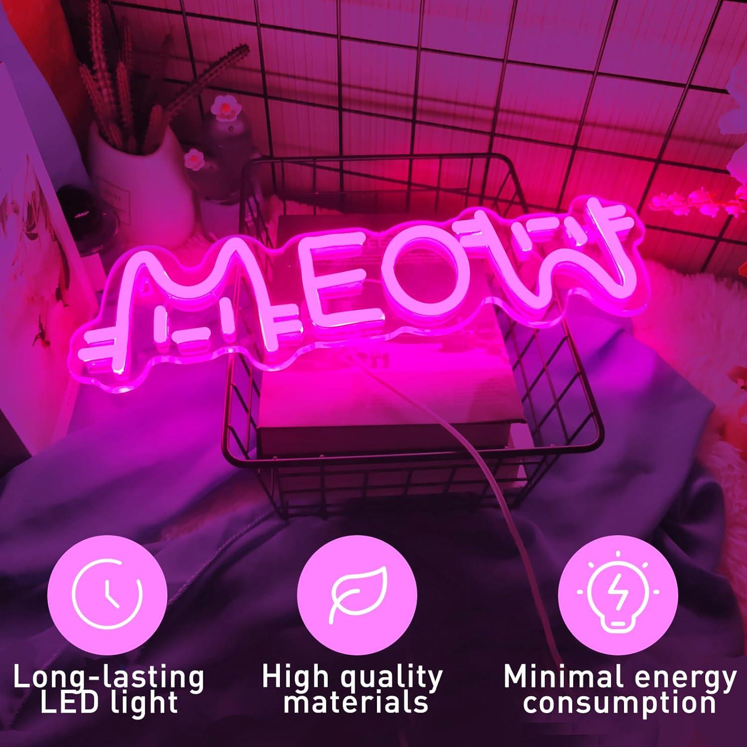 Miauw Neonbord Kat USB-aangedr - Home Bar Signs recensie en prijs