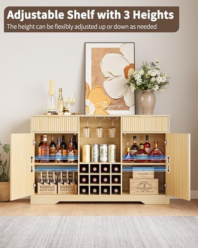 55 inch gefluteerde wijnbar ka - Home Bar And Cabinet recensie en prijs