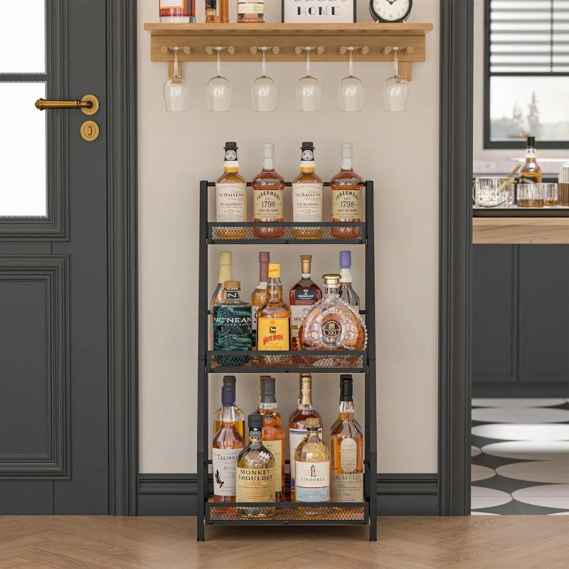 3-laags wijnrek met trapvormig - Home Bar Shelves recensie en prijs