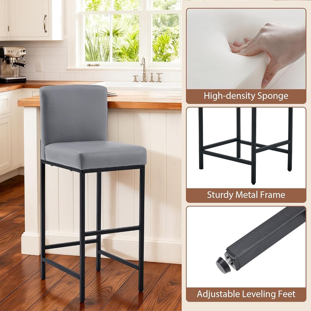 Set van 4 grijze barkrukken va - Home Bar Stools recensie en prijs