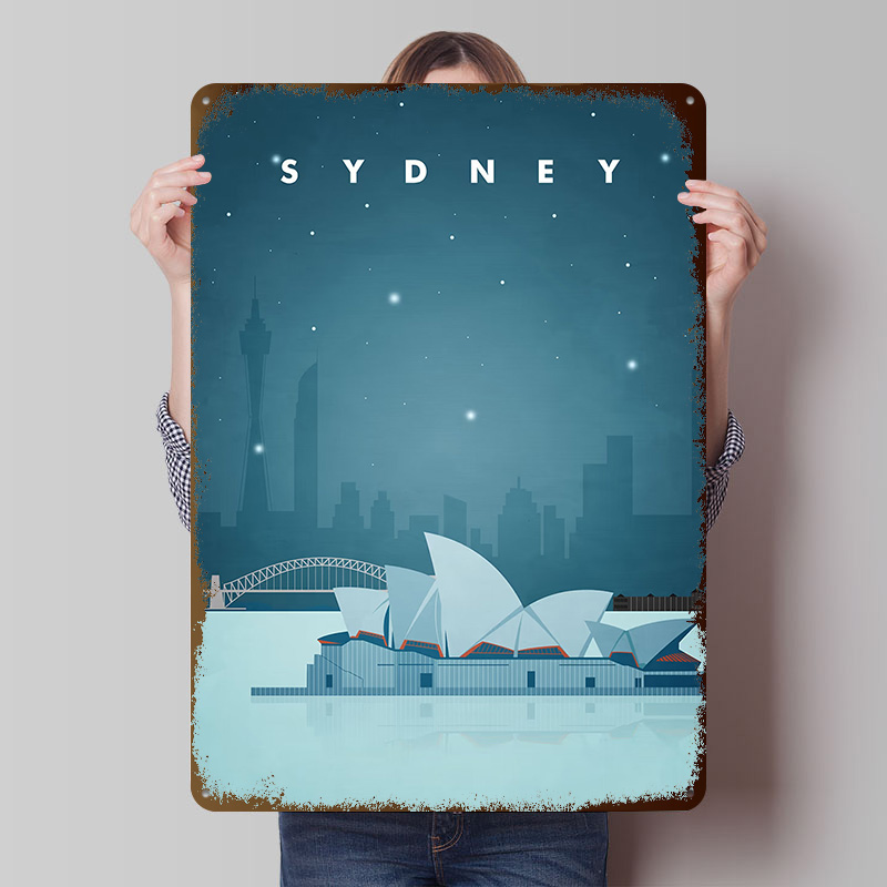 Sydney Travel Poster Aangepast - Home Bar Sydney recensie en prijs