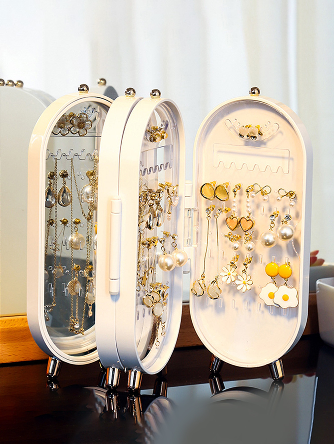 Ovale spiegel-sieradenopbergka - Bar Cart Gold recensie en prijs